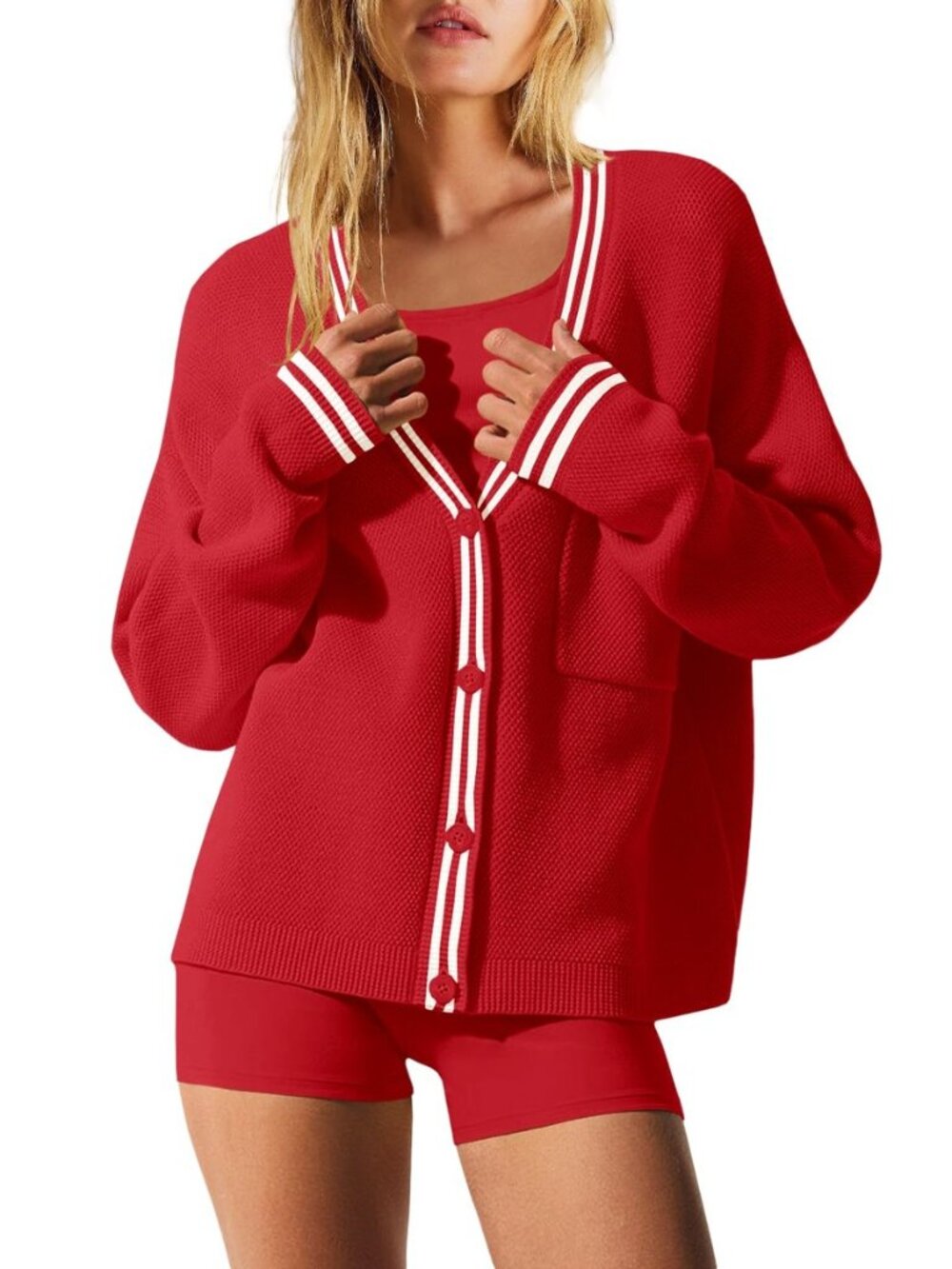 Womens Oversized Cardigan Sweaters Button Down Knit Fall Sweater